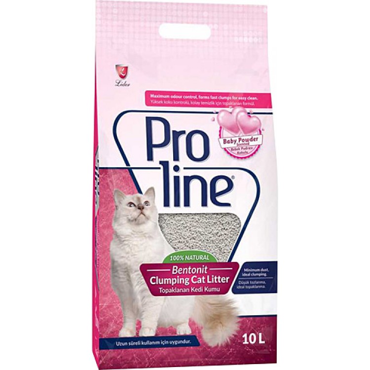 Proline Bebek Pudra Kokulu Kedi Kumu 10 Lt