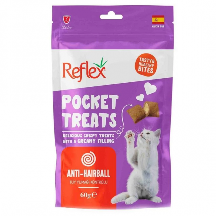  REFLEX POCKET TÜY YUMAĞI ÖNLEYİCİ TREATS HAİRBALL CONTROL 60G	