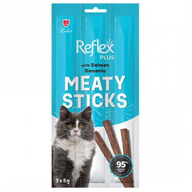 Reflex Stick Somonlu Tahılsız Kedi Ödül Çubukları 5 Gr x 3