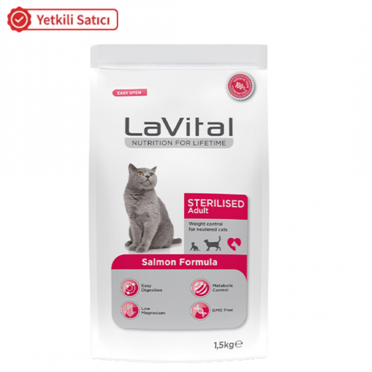 LaVital Sterilised Somonlu Kısırlaştırılmış Kedi Maması 1 Kg