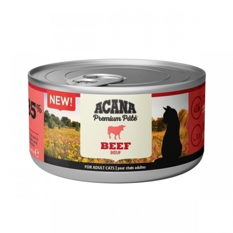 Acana Premium Pate Sığır Etli Ezme Yetişkin Kedi Konservesi 85gr