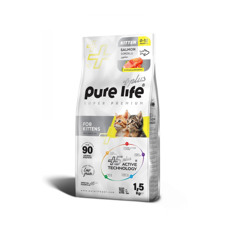 PureLife Plus Somonlu Yavru Kedi Maması 1.5 Kg