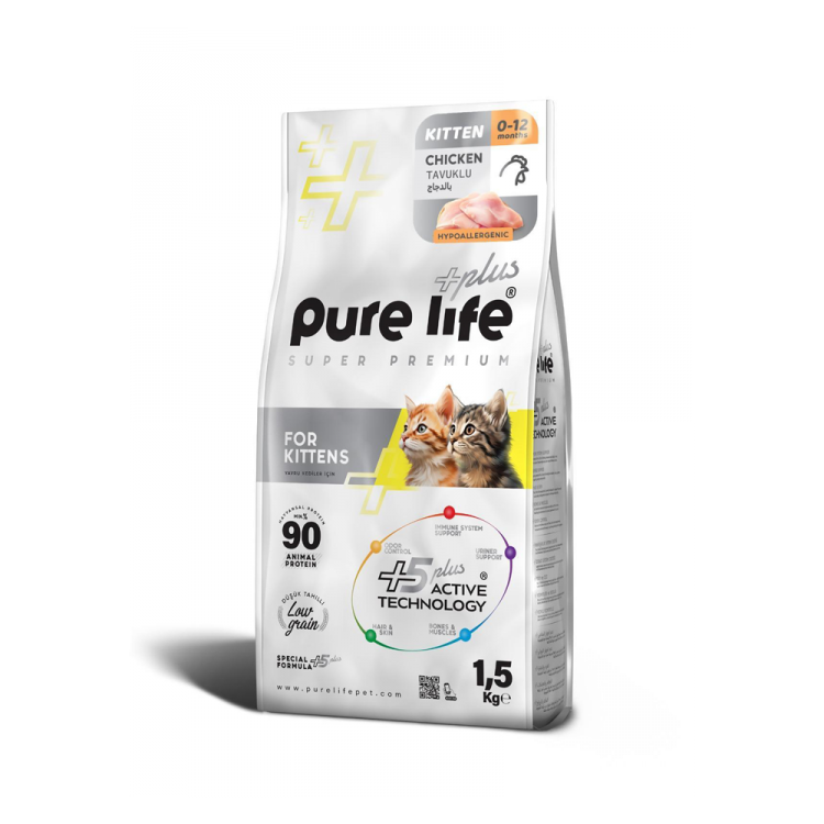 PureLife Plus Tavuklu Yavru Kedi Maması 1.5 Kg