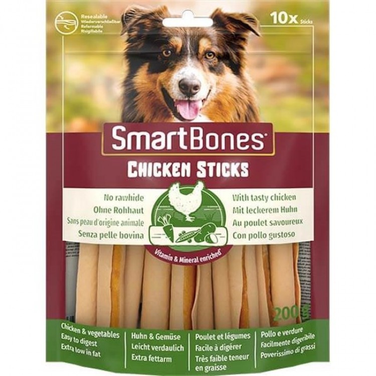 Smart Bones Tavuklu Sticks Köpek Ödülü 10lu 200 Gr Smart Bones Tavuklu Sticks Köpek Ödülü 10lu 200 Gr