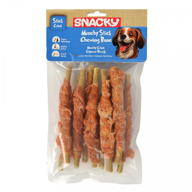 Snacky Munchy Tavuk Sargılı Köpek Ödül 10'lu 13 Cm