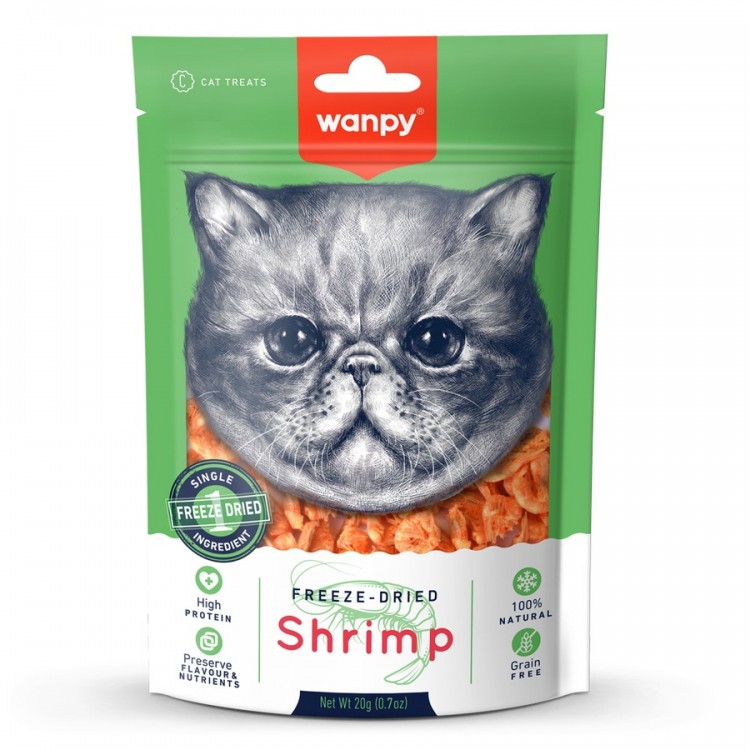 Wanpy Kedi Dondurularak Kurutulmuş Karides 20 Gr