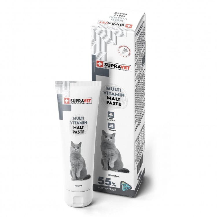 Supravet Kediler için Taurinli Multi Vitaminli Kedi Malt Macunu 100 gr Supravet Kediler için Taurinli Multi Vitaminli Kedi Malt Macunu 100 gr