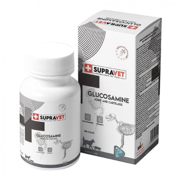 Supravet Kedi ve Köpek Eklem Sağlığı Güçlendirici Glukozamin Tablet+Vitamin C 75 Tablet