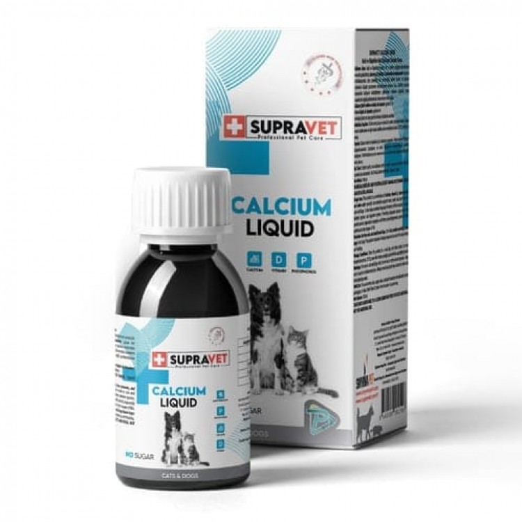 Supravet Kedi ve Köpekler İçin Sıvı Kalsiyum Damla 100 Ml Supravet Kedi ve Köpekler İçin Sıvı Kalsiyum Damla 100 Ml